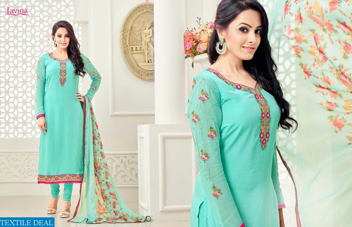 lavina shagun-2 Export French Embroidery salwar kameez